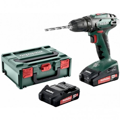 Metabo 602207560 BS 18 Akumulátorový vrtací šroubovák 18V, 2x2.0 Ah MetaBOX