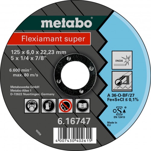 Metabo Flexiamant Super Řezný kotouč 125 x 6,0 x 22,23 inox, SF 27 616747000