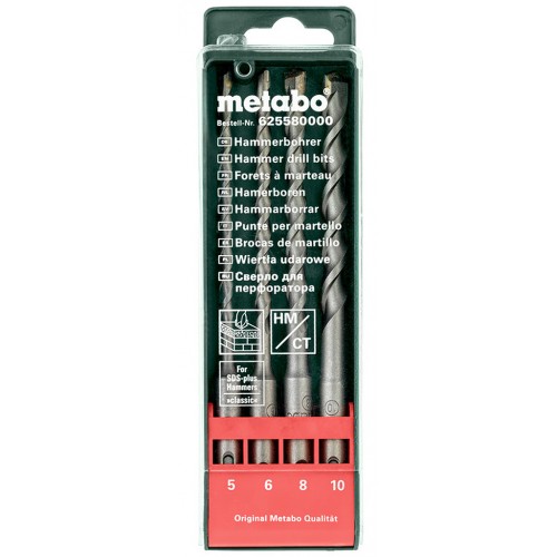 Metabo Sada vrtáků v kazetě SDS-Plus SP, 4dílná 625580000