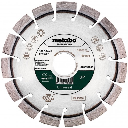 Metabo Diamantový řezný kotouč "up", 125 x 22,23 mm, Professional 628559000