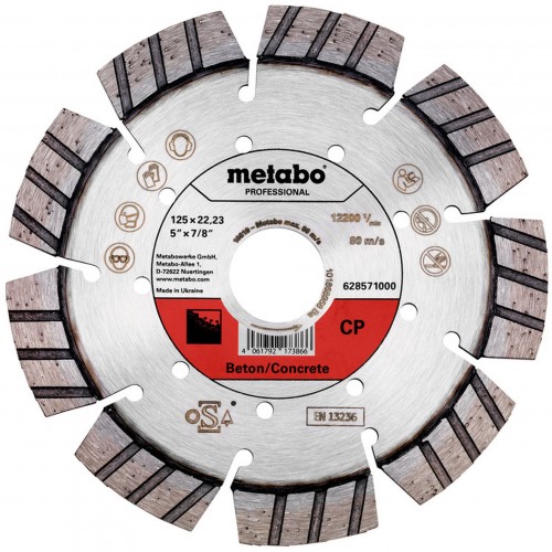 Metabo Diamantový řezný kotouč 125x22,23mm "CP" Beton "Profesionál" 628571000