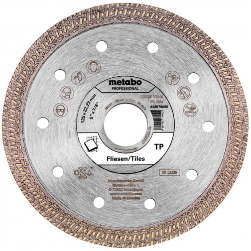 Metabo Diamantový řezný kotouč 125x22,23mm, "TP", dlaždice "Profesionál"628579000