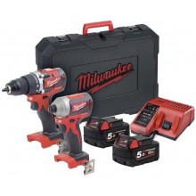Milwaukee M18 CBLPP2B-402C Aku bezuhlíkový set nářadí 4933464593