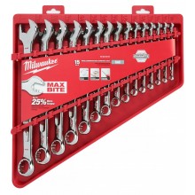 Milwaukee 4932464996 Sada kombinovaných klíčů MAX BITEs coulovými mírami (15 ks)