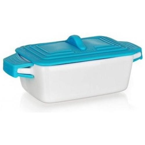 BANQUET Zapékací miska obdelník se silikonovým víčkem BLUE 603380274B BANQUET Zapékací miska obdelník se silikonovým víčkem BLUE 603380274B