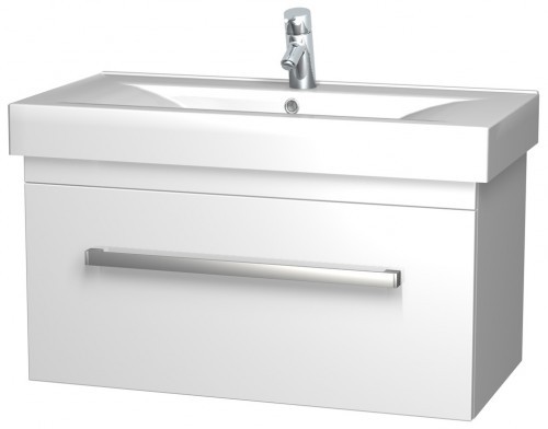 INTEDOOR MONA spodní koupelnová skříňka závěsná s keramickým umyvadlem MO100/F25