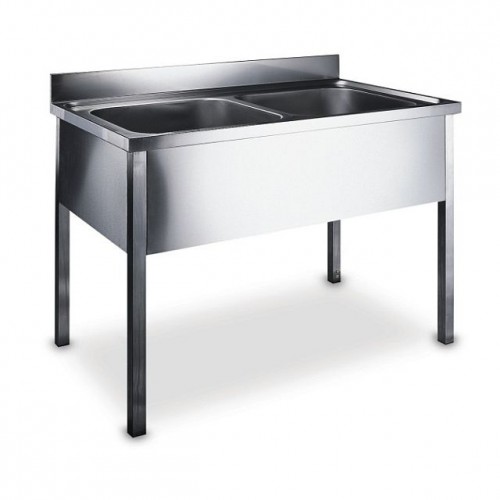 SANELA Nerezový velkokapacitní dvojdřez SLUN 16 na nohou s opláštěním 93160
