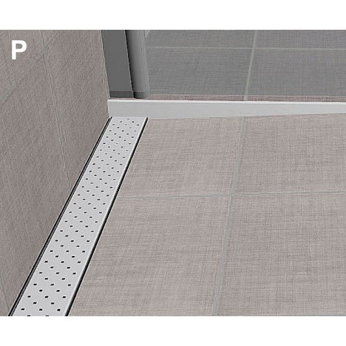 Nerezová lišta pro vyspádování, Pravá, výška 12mm, délka 1000mm Nerezová lišta pro vyspádování, Pravá, výška 12mm, délka 1000mm