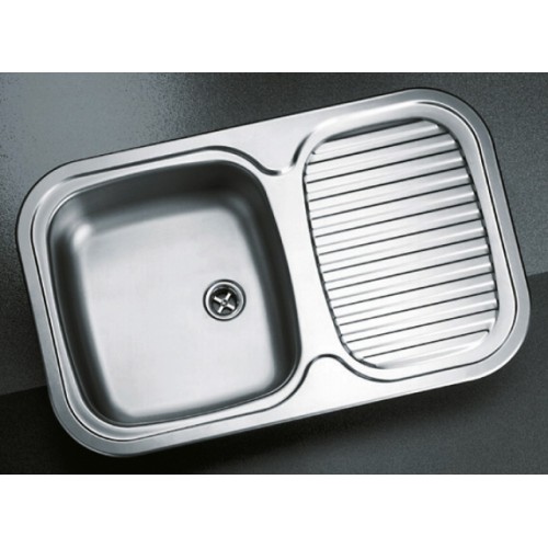 NORMA MINOR 542 dřez s odkapem bez přepadu, nerez, matný 77,5x48 cm 542.111