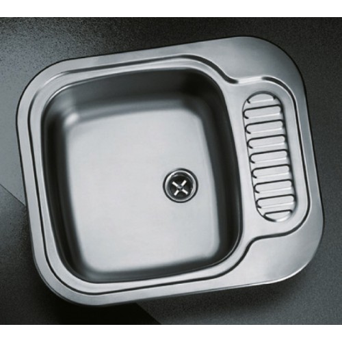 NORMA MONO 548 dřez s odkapem s přepadem, nerez, 56x48 cm 548.113