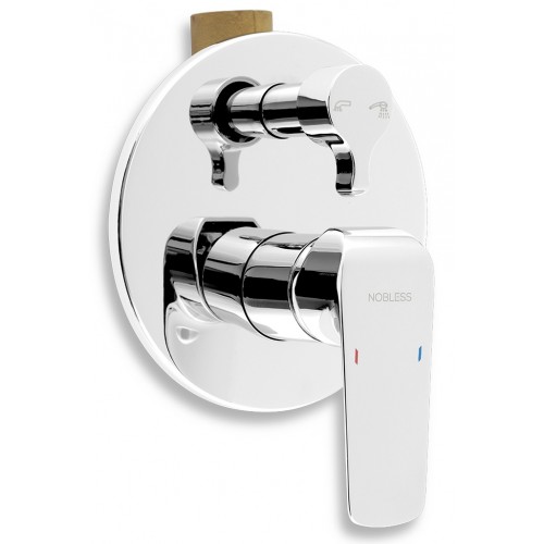 NOVASERVIS NOBLESS TINA Vanová baterie podomítková s přepínačem, chrom 38050R,0
