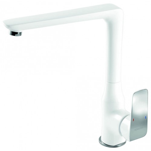 NOVASERVIS NOBLESS TINA Dřezová stojánková baterie, bílá/chrom 38714,1 NOVASERVIS NOBLESS TINA Dřezová stojánková baterie, bílá/chrom 38714,1