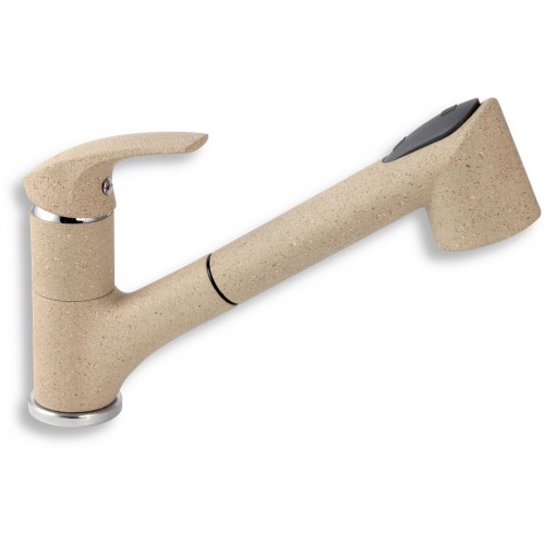 NOVASERVIS METALIA 57 Dřezová teleskopická baterie, granit/písek 57081,GRS NOVASERVIS METALIA 57 Dřezová teleskopická baterie, granit/písek 57081,GRS