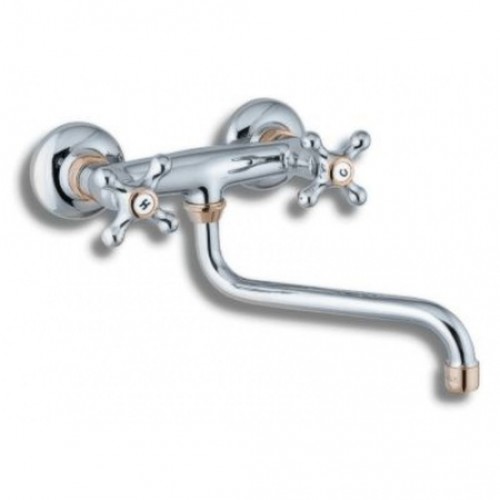 NOVASERVIS LA TORRE CLASSIC dřezová nebo umyvadlová nástěnná baterie 150 mm chrom-zlato 8070,2