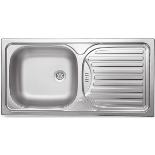 NOVASERVIS Kuchyňský dřez s přepadem, 860x435mm, nerez DR43/86 NOVASERVIS Kuchyňský dřez s přepadem, 860x435mm, nerez DR43/86