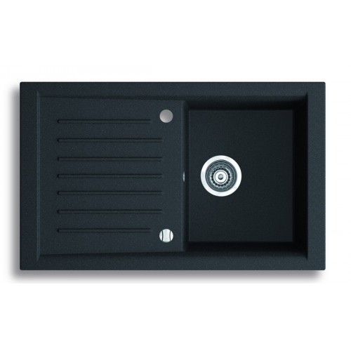 NOVASERVIS Granitový dřez s odkapem, magranit, s přepadem, grafit DRG50/81B NOVASERVIS Granitový dřez s odkapem, magranit, s přepadem, grafit DRG50/81B