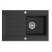 NOVASERVIS Granitový dřez s odkapem, magranit, s přepadem, grafit DRG52/78B