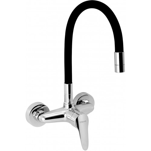 NOVASERVIS ZUMBA Dřezová baterie s elastickým ramenem 150mm, černá/chrom 94480,0C NOVASERVIS ZUMBA Dřezová baterie s elastickým ramenem 150mm, černá/chrom 94480,0C