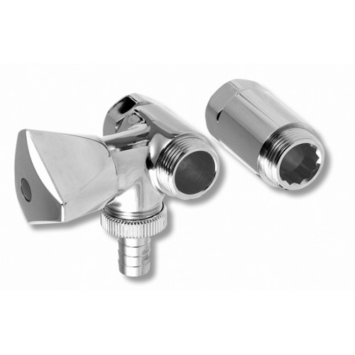 NOVASERVIS připojovací ventil na pračku za baterii, levý, 3/4", chrom SC1726