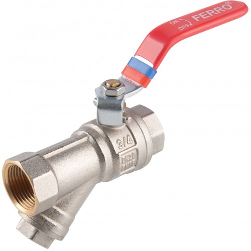 NOVASERVIS Ferro kulový kohout 3/4" s filtrem KFPZF2