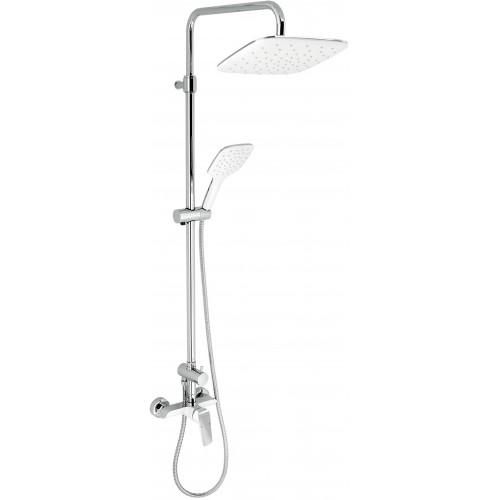 NOVASERVIS Sprchová souprava+baterie s horním vývodem 38062 bílá/chrom SET070/38,1