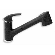 NOVASERVIS METALIA 57 Dřezová teleskopická baterie, granit/černý 57081,GRB