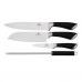 BERLINGERHAUS Velvet Chef Sada nožů santoku 4 ks, nerez, černá BH-2022