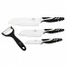 BERLINGERHAUS Bianco Sada nožů santoku se škrabkou 4 ks, nerez, černá BH-2027