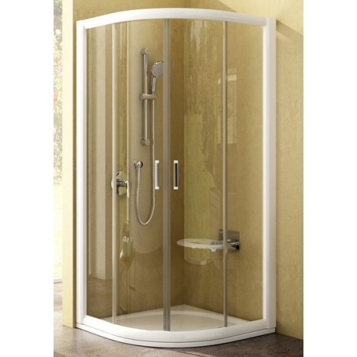 RAVAK Rapier NRKCP4-80 sprchový kout čtvrtkruhový posuvný, white+Transparent 3L340100Y1
