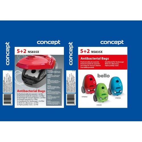 CONCEPT NS835X Náhradní papírové sáčky 5+2 ns835X
