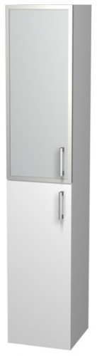 INTEDOOR NEW YORK vysoká koupelnová skříňka 35 cm, závěsná levá, bílá NYSVG35L/01