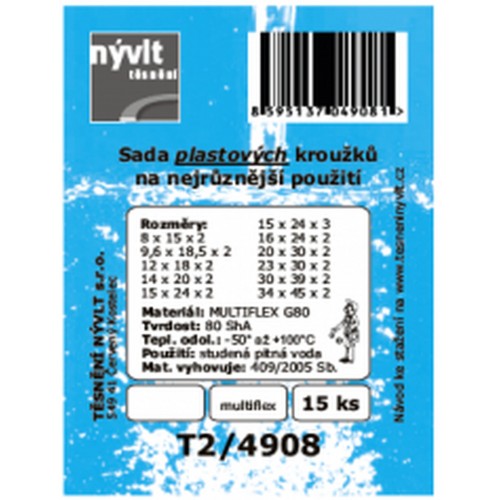 SADA O kroužků 9x3 mm (9x15) ke kuželce porcelánové baterie - D1/45B