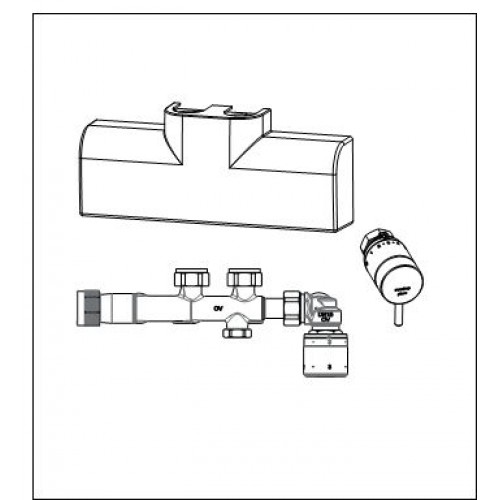 OVENTROP Připojovací sada pro koupel. otopná tělesa "Multiblock T-RTL / pinox H", 1184289