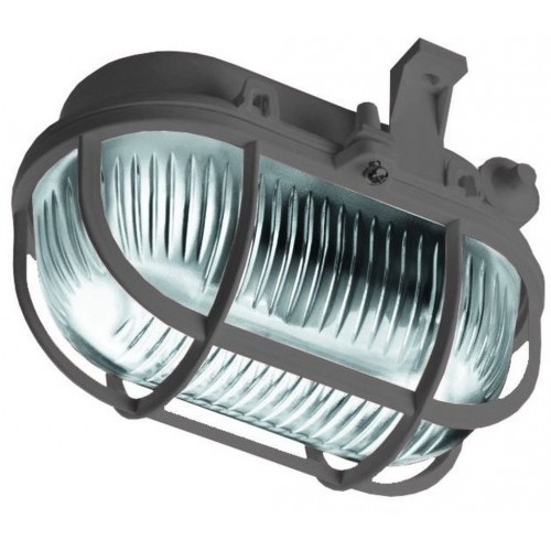 PANLUX OVAL přisazené nástěnné svítidlo 60W, šedá SOP-60/S