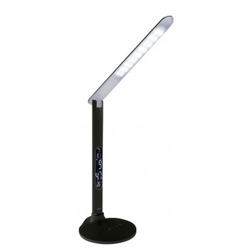 PANLUX TESSA designová multifunkční stolní LED lampa s displejem, černá PN23300001