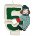 PAPSTAR Narozeninová svíčka 8 cm - číslice 5 "CLOWN"