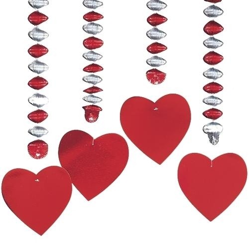 PAPSTAR Party spirála ve tvaru srdce, balení 4ks