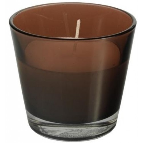 PAPSTAR Svíčka ve skleničce, hnědá