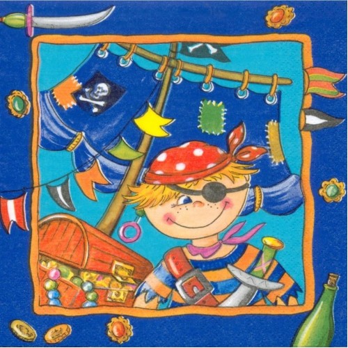 PAPSTAR Ubrousky dětské papírové, 20 ks, 33 x 33 cm modré