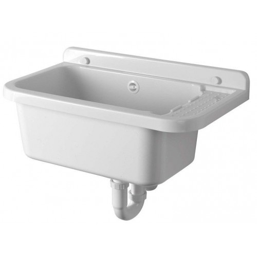 AQUALINE Závěsná výlevka 60x34cm, plast, bílá PI5060 AQUALINE Závěsná výlevka 60x34cm, plast, bílá PI5060
