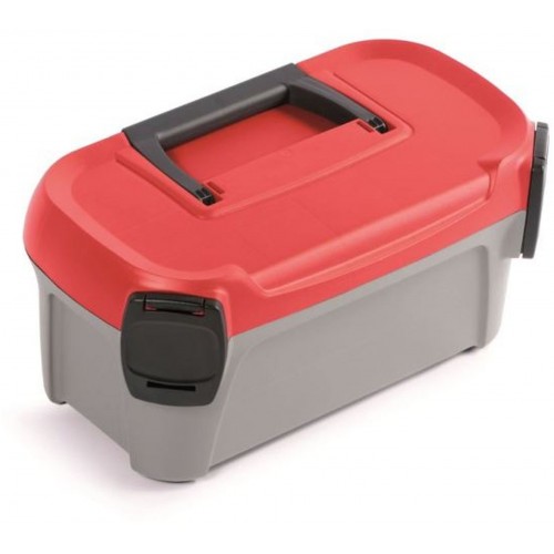 Prosperplast LINE Plastový kufr na nářadí, 328x178x160mm, červená/šedá NU320 Prosperplast LINE Plastový kufr na nářadí, 328x178x160mm, červená/šedá NU320