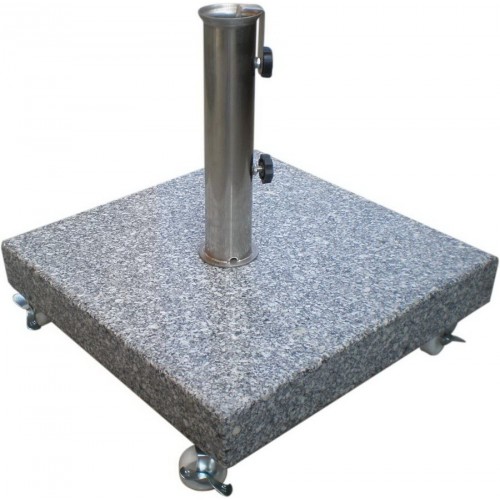 Podstavec čtvercový na slunečník - 40 kg šedý granit