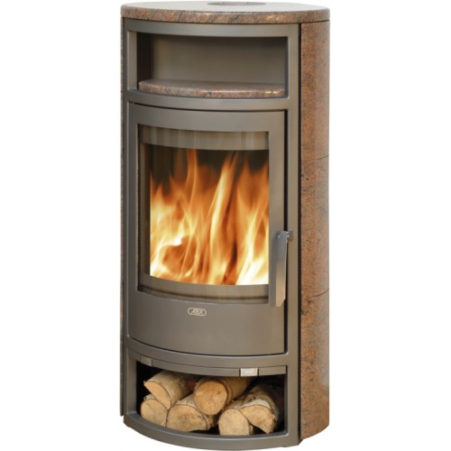 ABX Polar 4654-6-II krbová kamna na dřevo, šedý plech + žula kašmír, vč. horní desky ABX Polar 4654-6-II krbová kamna na dřevo, šedý plech + žula kašmír, vč. horní desky