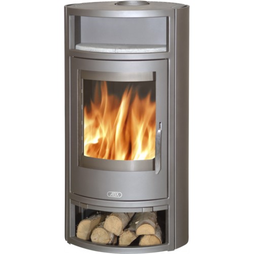 ABX Polar 4654-6-II krbová kamna na dřevo, šedý plech, pícka mastek ABX Polar 4654-6-II krbová kamna na dřevo, šedý plech, pícka mastek