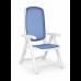 Křeslo polohovací DELTA bílá/modrá 0125
