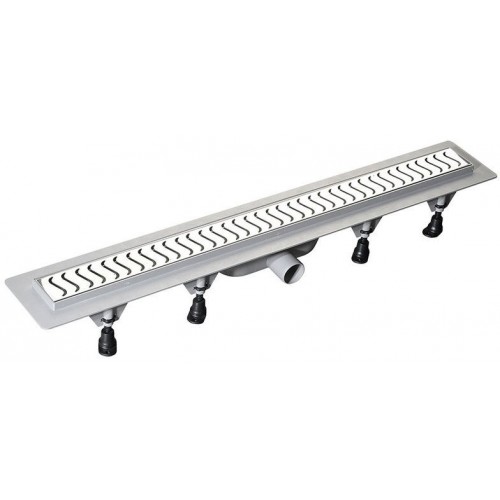 POLYSAN SCENE plastový odtokový žlab s nerezovým roštem, L=820mm