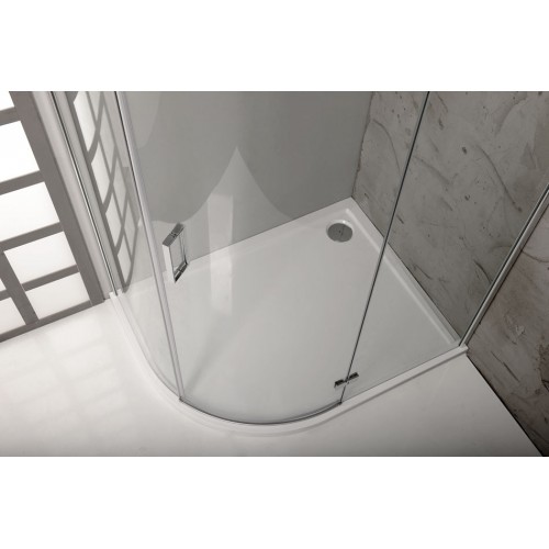 POLYSAN RENA L vanička z litého mramoru, čtvrtkruh 100x80x4cm, R550, levá