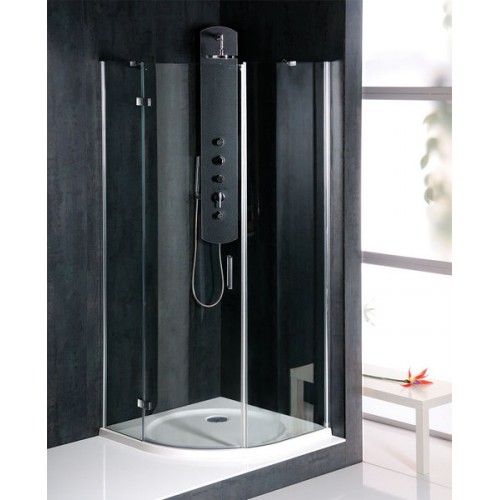 POLYSAN VITRA LINE čtvrtkruhová sprchová zástěna 900x900mm, R550, čiré sklo, levá