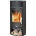 ABX Pori 4671-7, krbová kamna na dřevo, černý plech + kachle hämatit, vč. horní desky