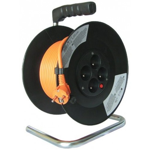 SOLIGHT Prodlužovací kabel 3x1,5mm2 buben 25m, 4x zásuvka PB03 SOLIGHT Prodlužovací kabel 3x1,5mm2 buben 25m, 4x zásuvka PB03